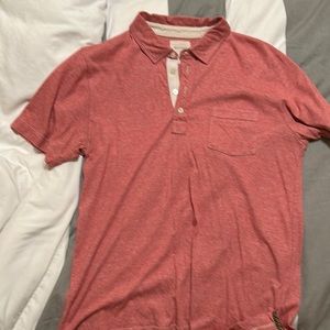 Billy Reid polo in faded red